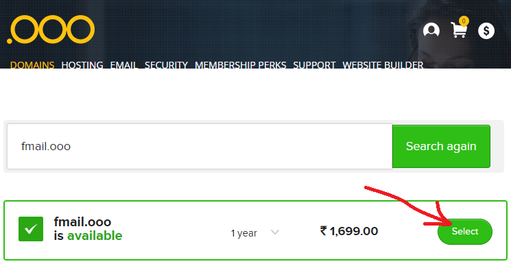 Searching for an available domain