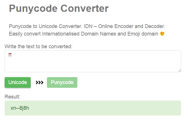 이모지를 punycode로 변환하기